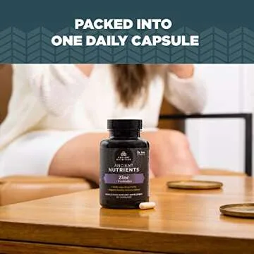 Probiotics and Zinc Supplement by Ancient Nutrition, Supports Healthy Immune System and Gut Health, Made Without GMOs, Superfoods Supplement, Paleo and Keto Friendly, 30 Capsules