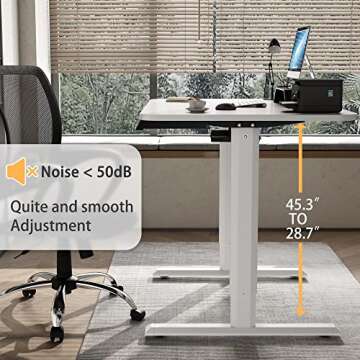JUMMICO Adjustable Electric Standing Desk for Home Office