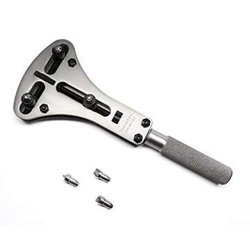 Timewheel TWJAXA2 Waterproof Watch Screw Case Back Opener Wrench Tool for Large Watch with 4 Sets of...