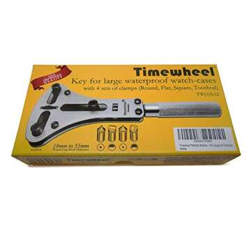 Timewheel TWJAXA2 Waterproof Watch Screw Case Back Opener Wrench Tool for Large Watch with 4 Sets of Pins