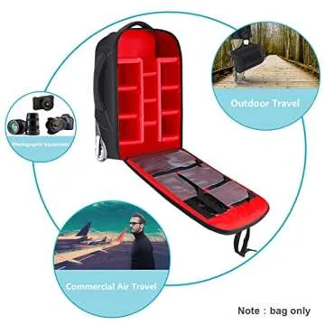 Neewer 2-in-1 Camera Bag - Rolling Backpack & Suitcase