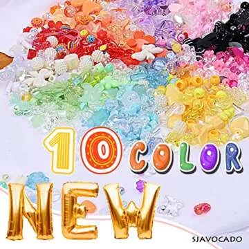 sjavocado Colorful 500pcs Acrylic Beads for Jewelry Making