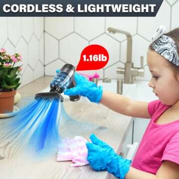 Goweto Computer Vacuum Cleaner - Powerful Motor - Electric Air Duster - Compressed Air for Keyboard & Car