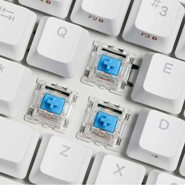 EPOMAKER Anne Pro2 60% Bluetooth Mechanical Keyboard with RGB Backlit PBT Keycaps NKRO Programmable (Kailh White Switch, White)
