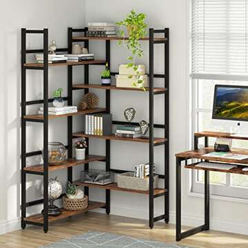 Tribesigns 70.8" Corner Bookshelf for Stylish Storage and Display