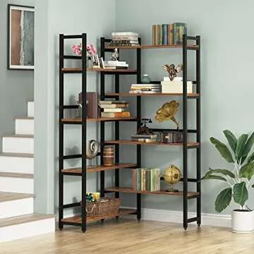 Tribesigns 70.8" Corner Bookshelf for Stylish Storage and Display