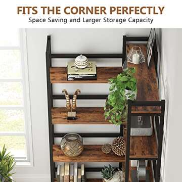 Tribesigns 70.8" Corner Bookshelf for Stylish Storage and Display