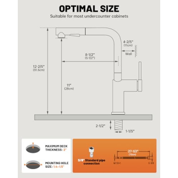 APPASO Modern Kitchen Faucet Matt Black - Stylish & Functional