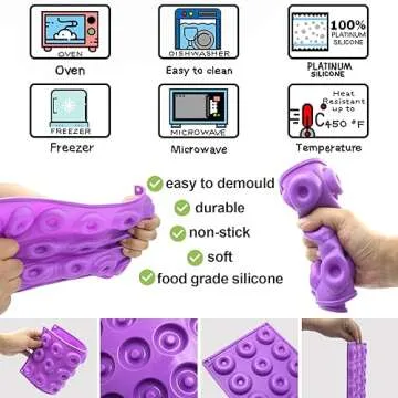 Tongker Mini Doughnut Molds Set for Healthy Treats