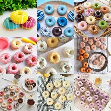 Tongker Mini Doughnut Molds Set for Healthy Treats
