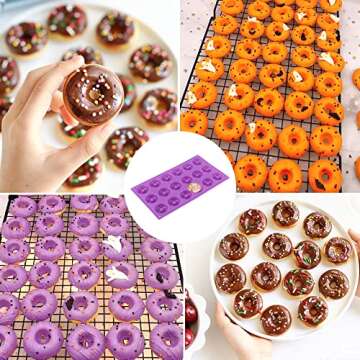 Tongker Mini Doughnut Molds Set for Healthy Treats