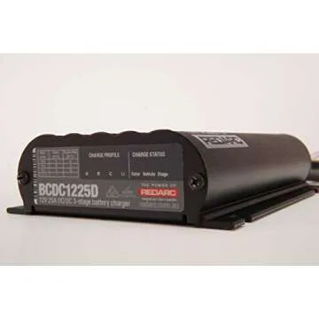 REDARC 25A in-Vehicle DC to DC Charger with MPPT — Dual Input for Solar & Alternator Charging, Green Power Priority - 12 or 24V Battery Charger Suitable with AGM, Gel, Lithium LiFePO4 Batteries