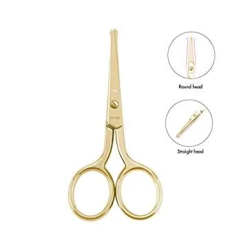 LIVINGO Professional Nose Hair Scissors for Safe Grooming