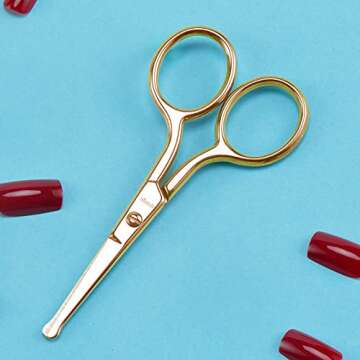 LIVINGO Professional Nose Hair Scissors for Safe Grooming
