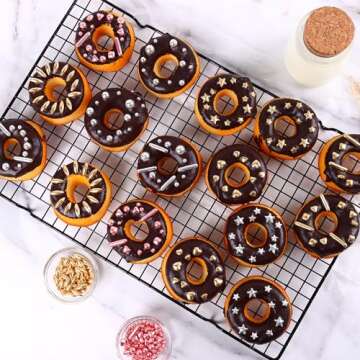 Cobakey Gold Sprinkles for Cake Decorations - Heart-Shaped