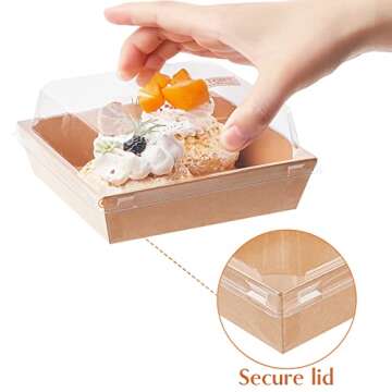 Ocmoiy Small Disposable Charcuterie Boxes - 100ct Bakery Containers