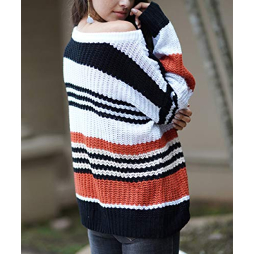 KIRUNDO Women's 2025 Striped Color Block Sweater