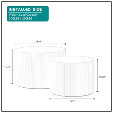 Modern Round Nesting Coffee Table Set for Elegant Living