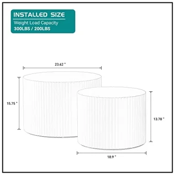 Modern Round Nesting Coffee Table Set for Elegant Living