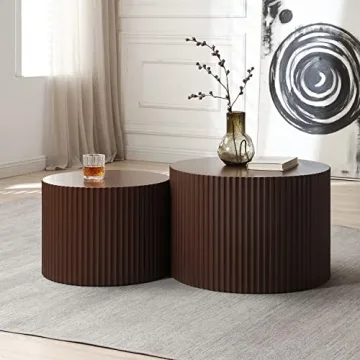 Modern Round Nesting Coffee Table Set for Elegant Living