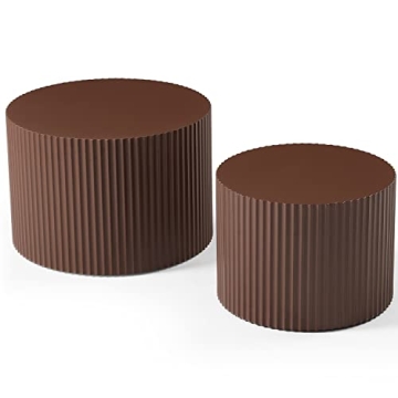 Modern Round Nesting Coffee Table Set for Elegant Living
