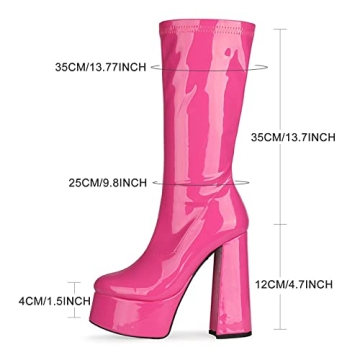 Shop MeiLuSi Pink Gogo Knee High Boots for Women