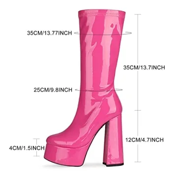Shop MeiLuSi Pink Gogo Knee High Boots for Women