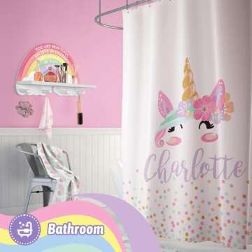 Garybank Inspirational Rainbow Shelf for Girls Bedroom Wall Decor, Girls Room Rainbow Decor, Wooden Kids Coat Rack with Hooks Wall Mount, 4 Pegs Kids Clothes Rack, Unicorn Girl Gifts for Christmas