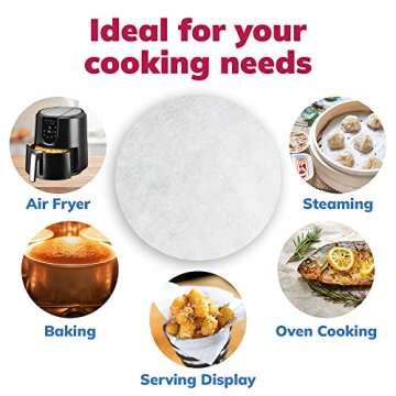 Reli. Parchment Paper Rounds, 9 Inch (400 Count), White | Parchment Paper for Baking & Air Fryer | Non-Stick, 9" Liner Sheets | Food Grade Cooking, Baking Sheets for Cakes, Steaming (Round)