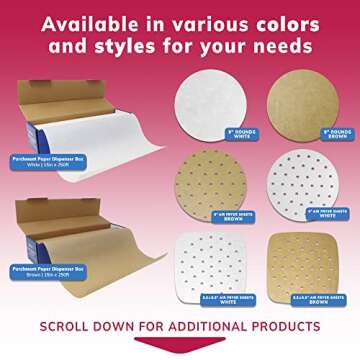 Reli. Parchment Paper Rounds, 9 Inch (400 Count), White | Parchment Paper for Baking & Air Fryer | Non-Stick, 9" Liner Sheets | Food Grade Cooking, Baking Sheets for Cakes, Steaming (Round)