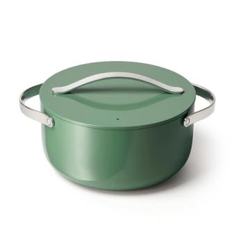 Caraway Nonstick Ceramic Dutch Oven Pot with Lid (6.5 qt, 10.5") - Non Toxic, PTFE & PFOA Free - Ove...