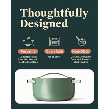 Caraway 6.5 Quart Dutch Oven - Stylish & Non Toxic Cookware