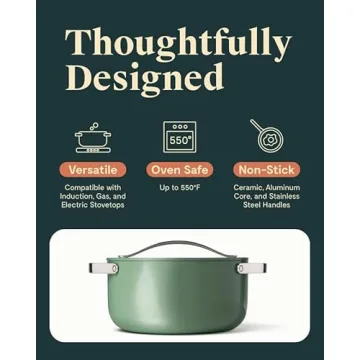 Caraway 6.5 Quart Dutch Oven - Stylish & Non Toxic Cookware