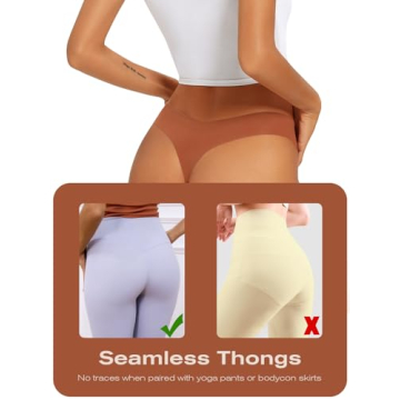 Tichers Seamless Thongs for Women - 6 Pack