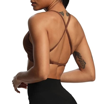 Aoxjox Women's Sienna Low Impact Sports Bra for Comfort