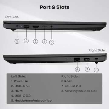 Lenovo V15 Business Laptop with Ryzen 7, 40GB RAM and SSD