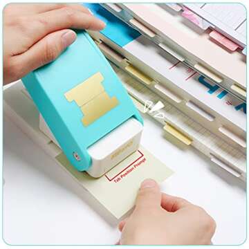 KW-triO Tab Punch DIY Index Tabs Puncher Tag Punch Paper Punch for Scrapbooking, Journaling Tabs, Bi...