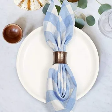 Life By Cotton Gingham Cloth Napkins Set of 12 - Elegant