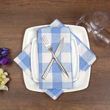 Life By Cotton Gingham Cloth Napkins Set of 12 - Elegant