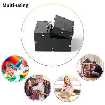 sansheng Useless Box,Fully Asembled Mini Edition Useless Box for Birthday and Party Gift Toy Game(Black)