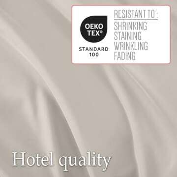 lalaLOOM Queen Bed Sheet Set, Soft Microfiber Hotel Luxury Bedding, Extra Deep Pocket, 4 Piece Sheets and Pillowcase Sets, Breathable Wrinkle, Fade Resistant, Easy Care Machine Washable Linen, Cream