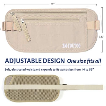 Travel Money Belt with RFID Blocking for Men and Women
