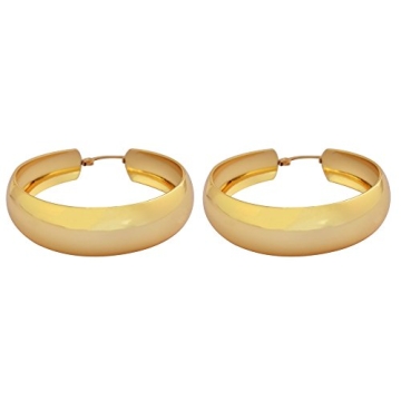 Edforce Stainless Gold-Plated Hypoallergenic Hoop Earrings
