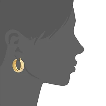 Edforce Stainless Gold-Plated Hypoallergenic Hoop Earrings