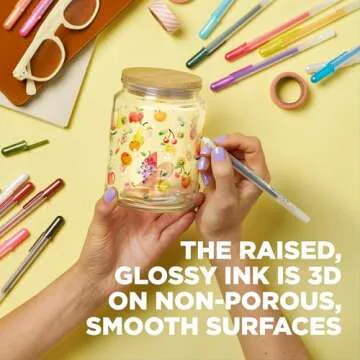 SAKURA Glaze 3D Ink Pen - 3D Ink Pen for Lettering, Drawing, Ornaments, & More - Assorted Colored Ink - 10 Pack