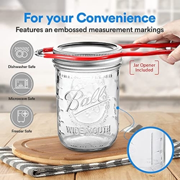 Ball Wide Mouth Mason Jars 16 oz. - 12 Pack for Canning