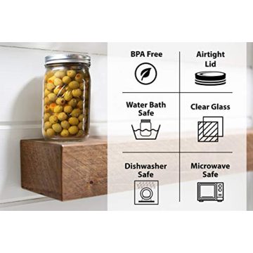 Ball Wide Mouth Mason Jars 16 oz. - 12 Pack for Canning