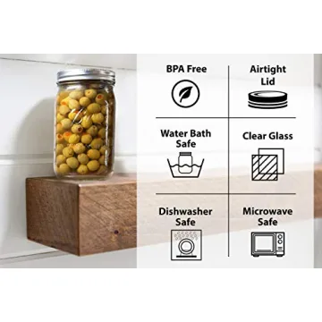 Ball Wide Mouth Mason Jars 16 oz. - 12 Pack for Canning