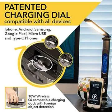 LumiCharge LED Desk Lamp with Wireless Charging | Smart Light