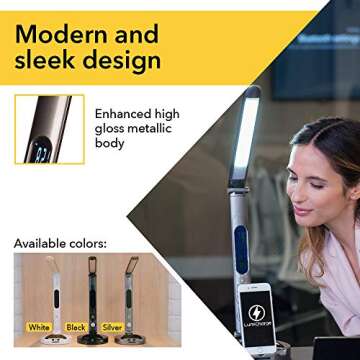 LumiCharge LED Desk Lamp with Wireless Charging | Smart Light